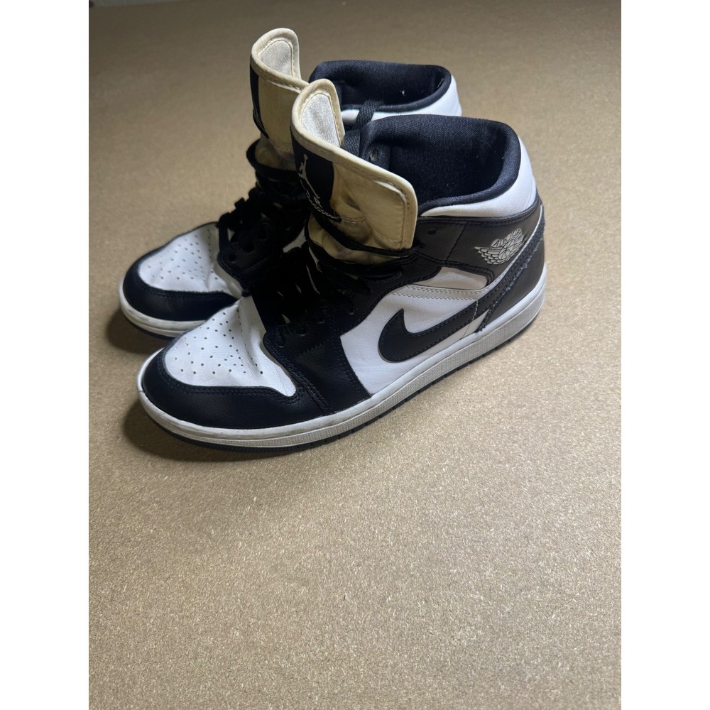 Air Jordan 1 Mid Black White Panda Sneakers DV0991-101 Mens Size 8